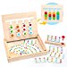 Symiu Montessori Classement des jeux en bois avec cartes à motifs et disque.....