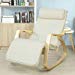 SoBuy Chaise relax, fauteuil à bascule (repose-jambes réglable), fauteuil relax FST16-W (beige).....