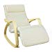 SoBuy Chaise relax, fauteuil à bascule (repose-jambes réglable), fauteuil relax FST16-W (beige).....