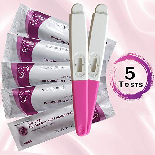 Tests de grossesse 5 Hcg, test de grossesse 10miu/Ml Format médian de test de grossesse haute sensibilité et facile à utiliser