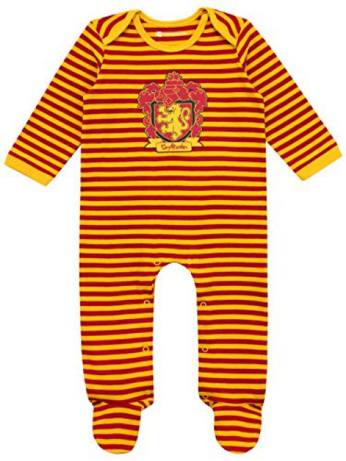 Harry Potter - Pyjama complet avec bavoir pour bébé - Gryffondor - 0-3 mois