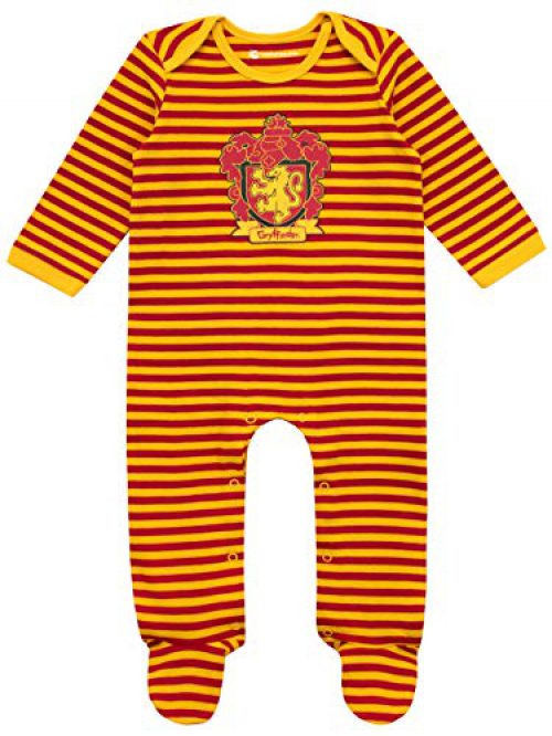 Harry Potter - Pyjama complet avec bavoir pour bébé - Gryffondor - 0-3 mois