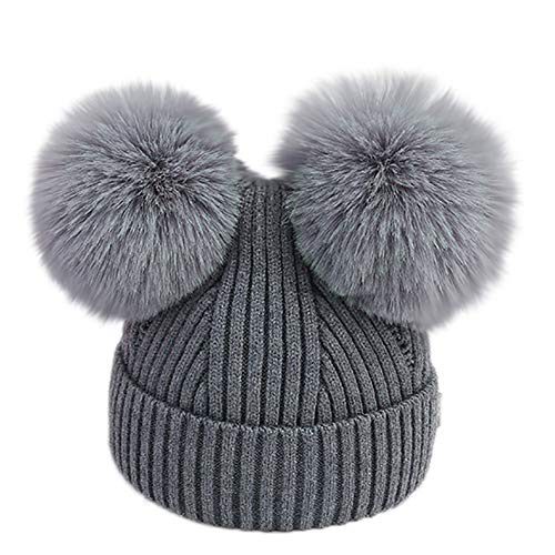 Casquettes pour nouveau-né de 3 à 18 mois Chapeaux d'hiver en tricot pour bébé de 3 à 18 mois...